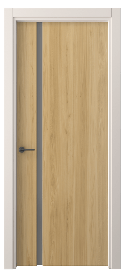 Межкомнатная дверь Фридом 4222 Солнечный вяз Сатинированное серое стекло, триплекс Цена 40799 ₽ | Volhovec