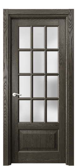 Дверь межкомнатная 0728 ДСЕ.Б САТ. Цвет Дуб серый брашированный. Материал Массив дуба брашированный. Коллекция Lignum. Картинка.