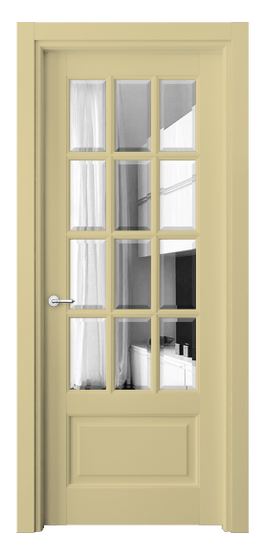 Дверь межкомнатная 6313 Слоновая кость RAL 1014. Цвет RAL Слоновая кость RAL 1014. Материал Массив бука эмаль. Коллекция Toscana Grigliato. Картинка.