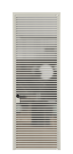 Дверь межкомнатная АЛПЛ040.07 АТСР MS. Цвет Алюминий тёплый серый. Материал Алюминий в эмали. Коллекция Formato. Картинка.