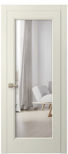 Дверь межкомнатная 8300 ММБ-ЗЕР. Цвет Матовый молочно-белый. Материал Гладкая эмаль. Коллекция Linea. Картинка.