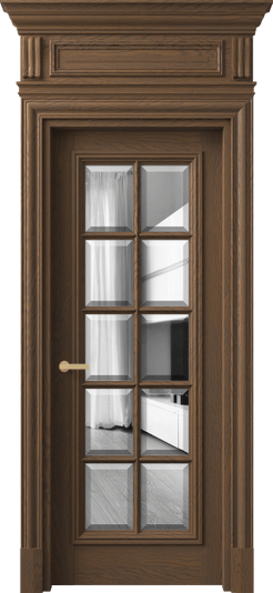 Дверь межкомнатная 7310 ДТМ.М ДВ ЗЕР Ф. Цвет Дуб туманный матовый. Материал Массив дуба матовый. Коллекция Антик. Картинка.