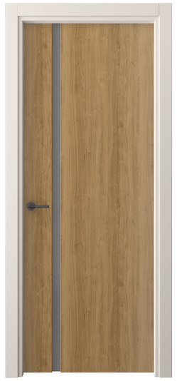 Дверь межкомнатная 4222 ГОР СЕР САТ. Цвет Грецкий орех. Материал Ламинатин. Коллекция Фридом. Картинка.