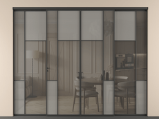 Перегородка Mosaic внутри проёма 4 створки