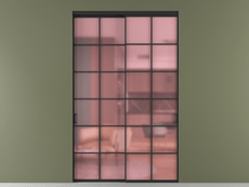 Перегородка Formato внутри проёма 2 створки