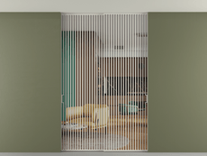 Перегородка Formato внутри проёма скрытое крепление в потолок 2 створки